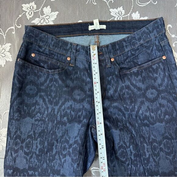 Eileen Fisher Blue Ikat Print Denim Skinny Jeans Size Sz 6 - Picture 10 of 14
